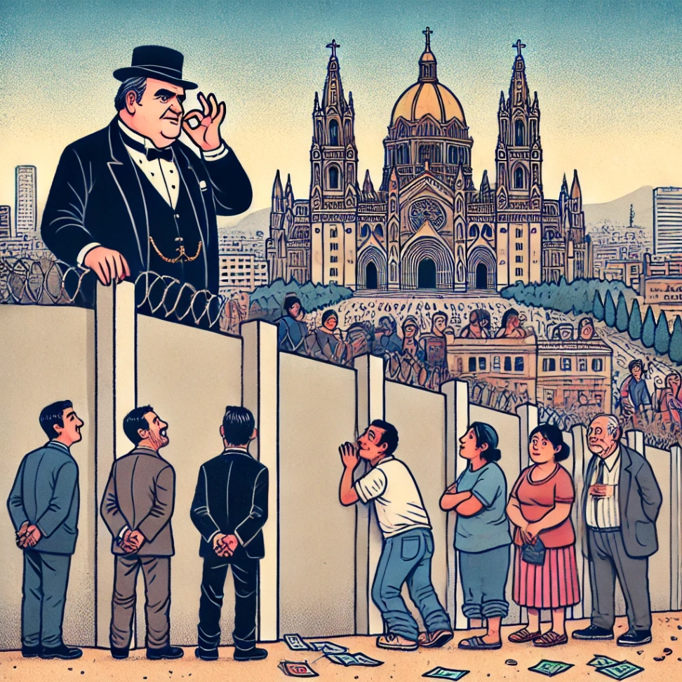 Una vela al santo. 