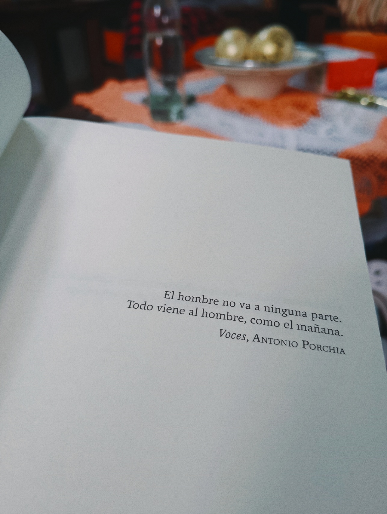 Saciarme de palabras.