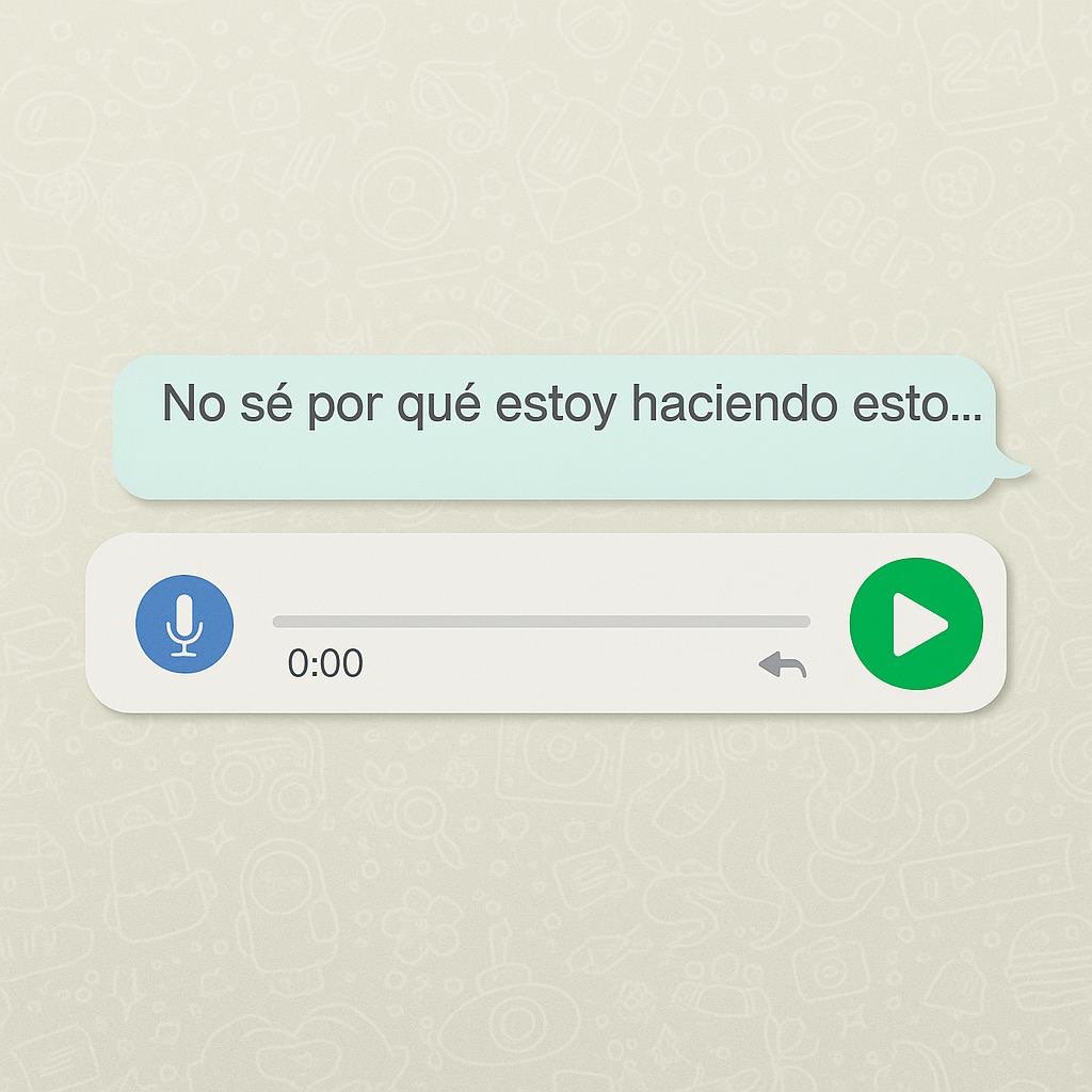 Transcripción del audio no enviado