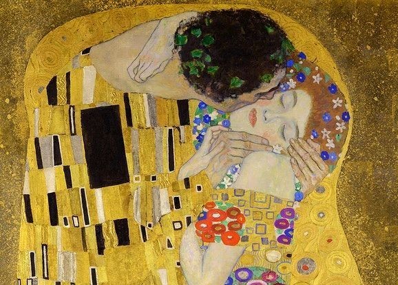 Desde que apareciste todos mis días son el beso de Klimt 