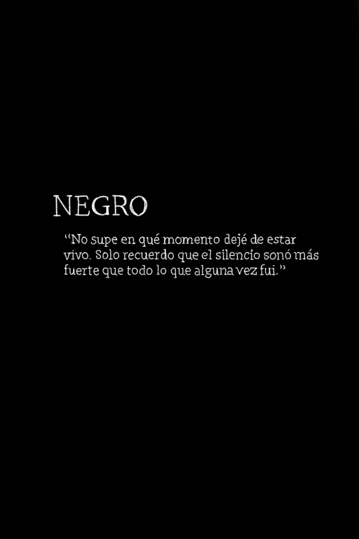 Morir es un color - "El instante en que se muere"