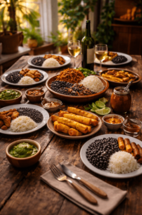 Una mesa, tres países