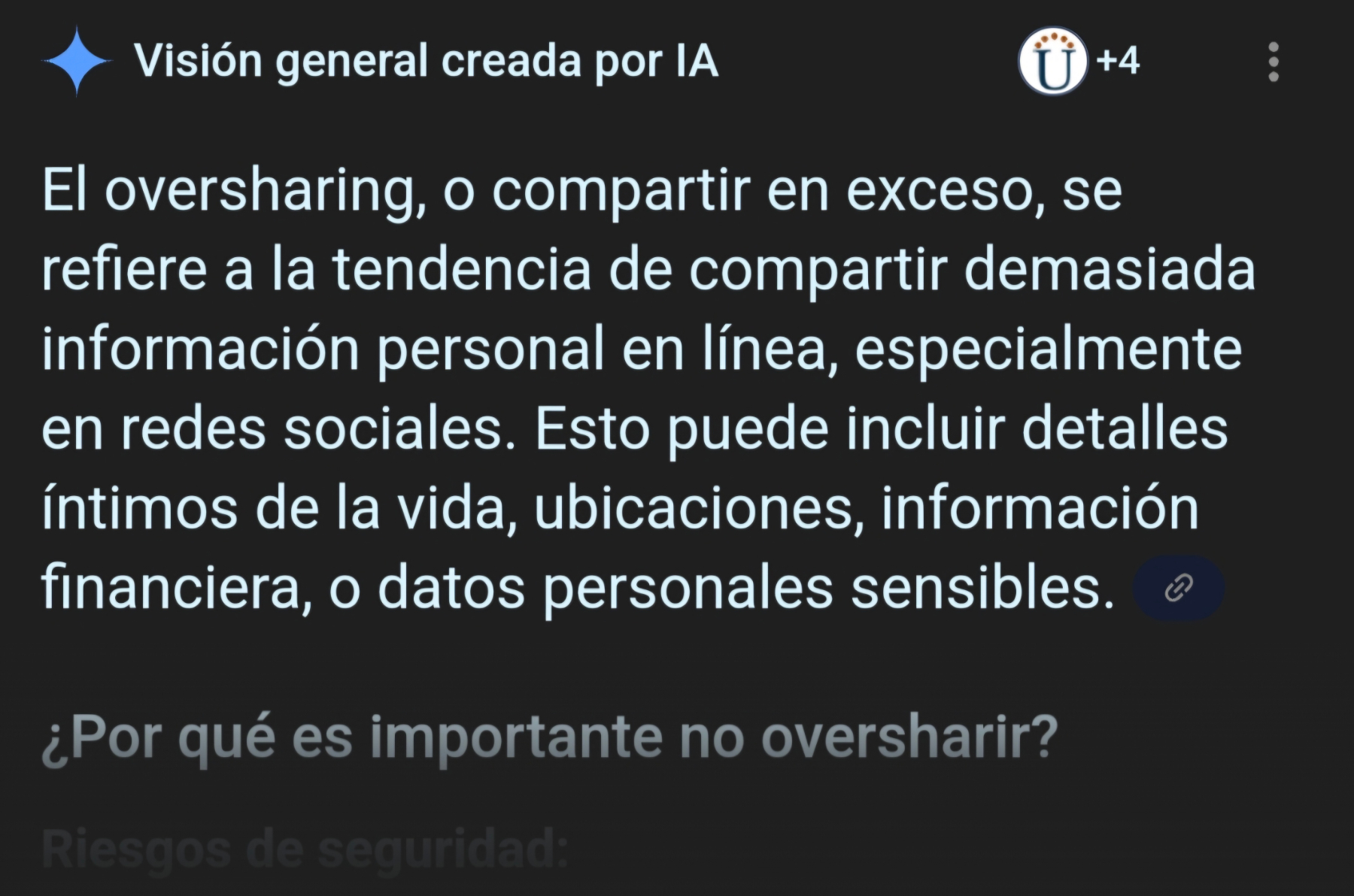 Oversharing por acá