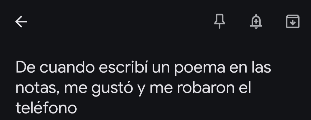 De cuando escribí un poema en las notas, me gustó y me robaron el teléfono 