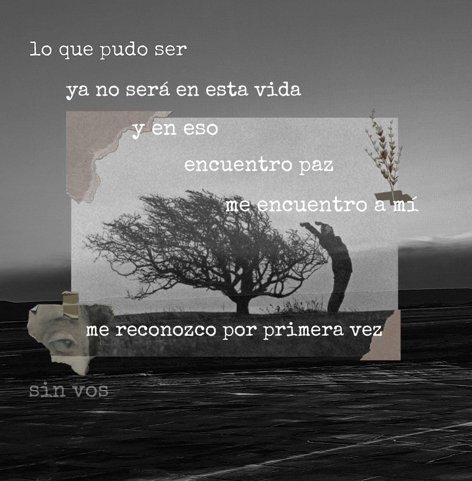 me reconozco por primera vez, sin vos.