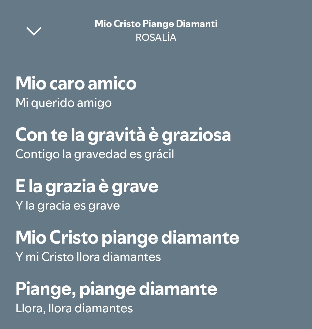 para vos, que salgas del cielo a la tierra.