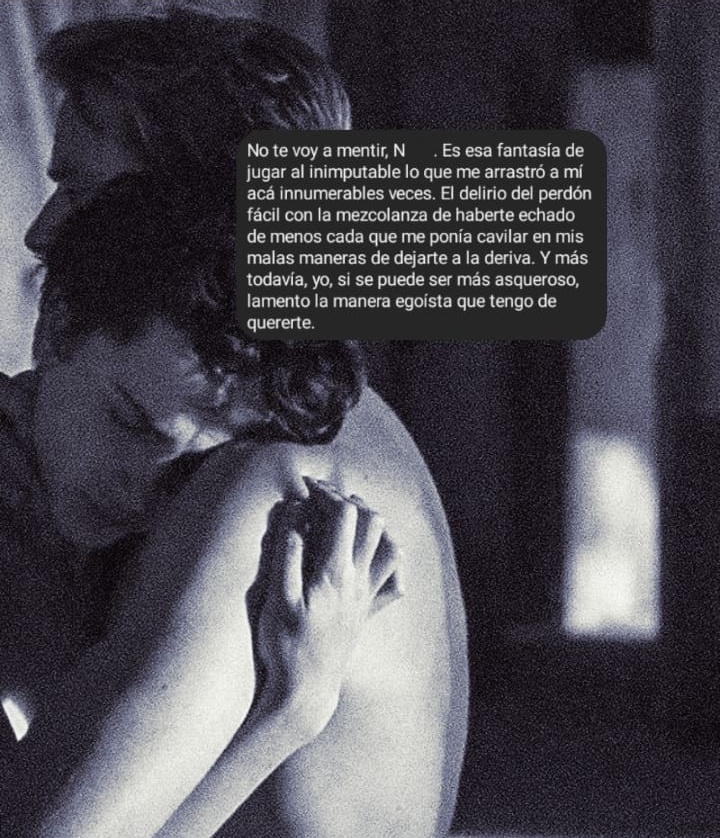 lo inimputable de tu ausencia.