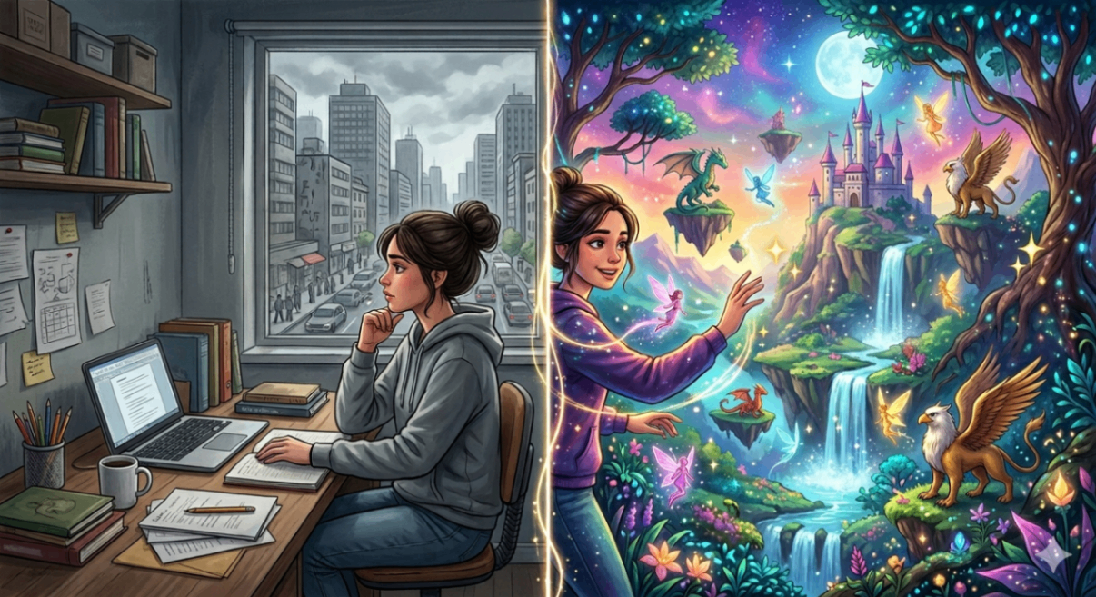 Mundo real vs mundo imaginario