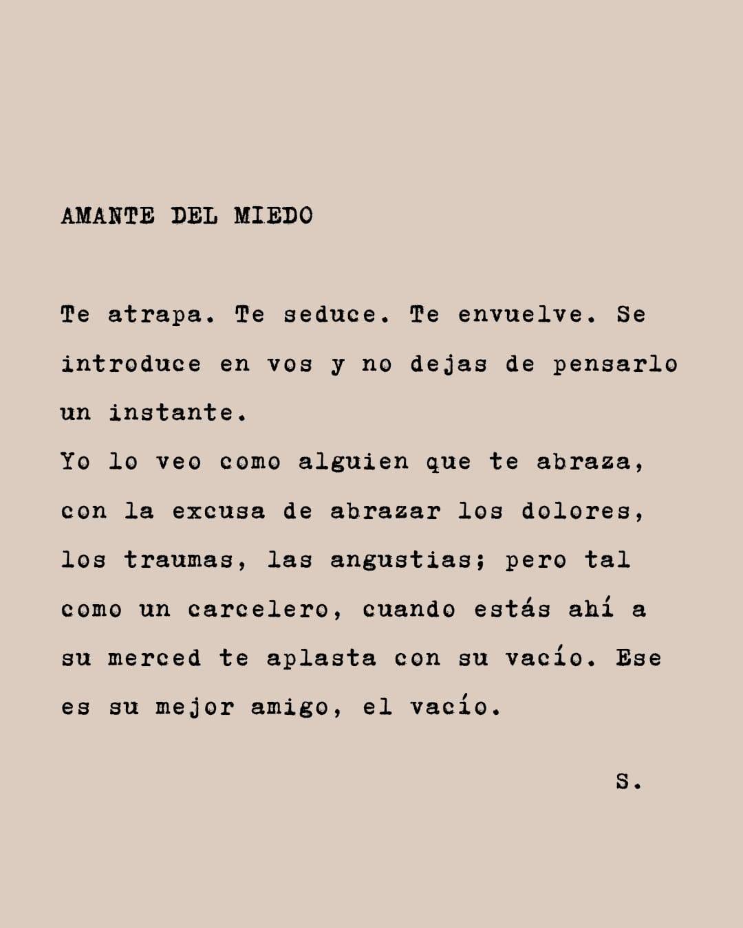 AMANTE DEL MIEDO