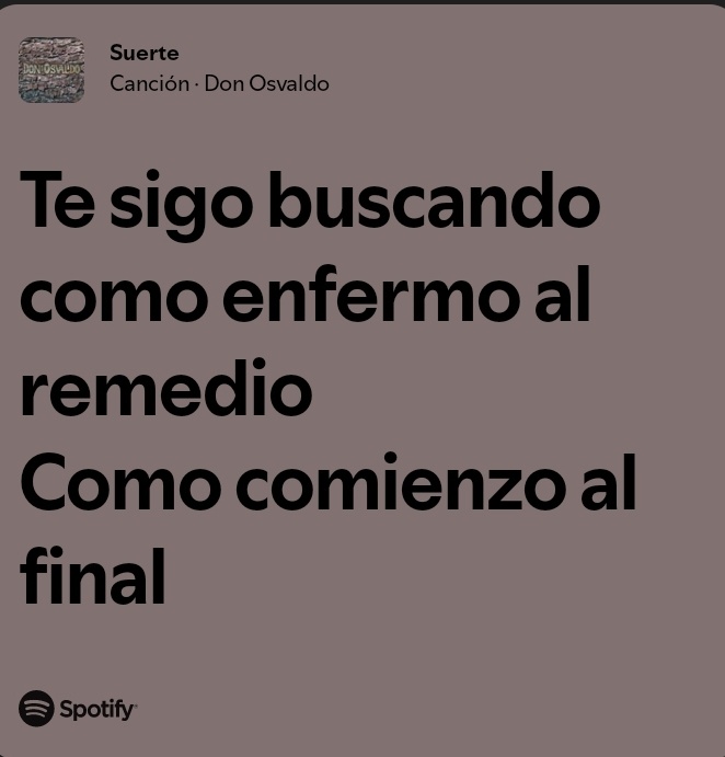 A un amor que ya no es
