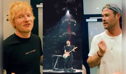 Video: Chris Hemsworth Sorprende a los Fans en el Concierto de Ed Sheeran Tocando la Batería