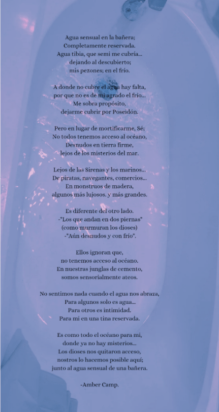 El agua sensual en la bañera