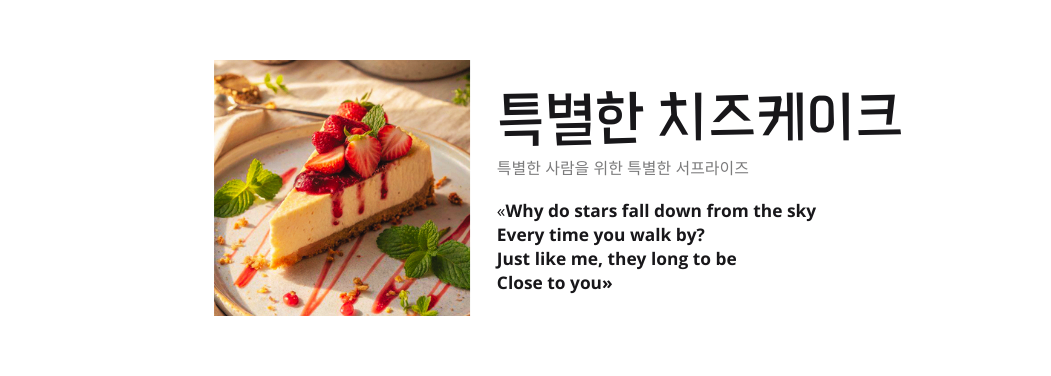 특별한 치즈케이크