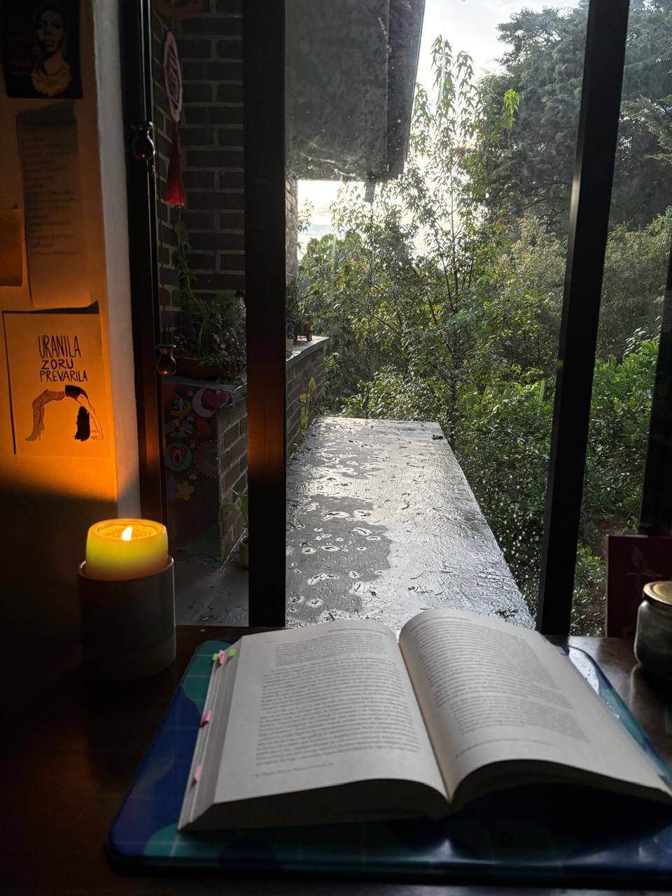 Bajo la suave lluvia 