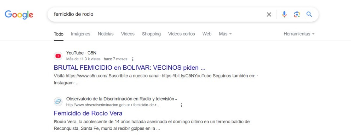 femicidio + tu nombre