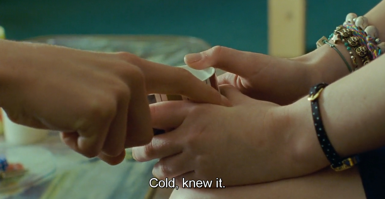 I bet if I touched your hands, they'd be freezing cold