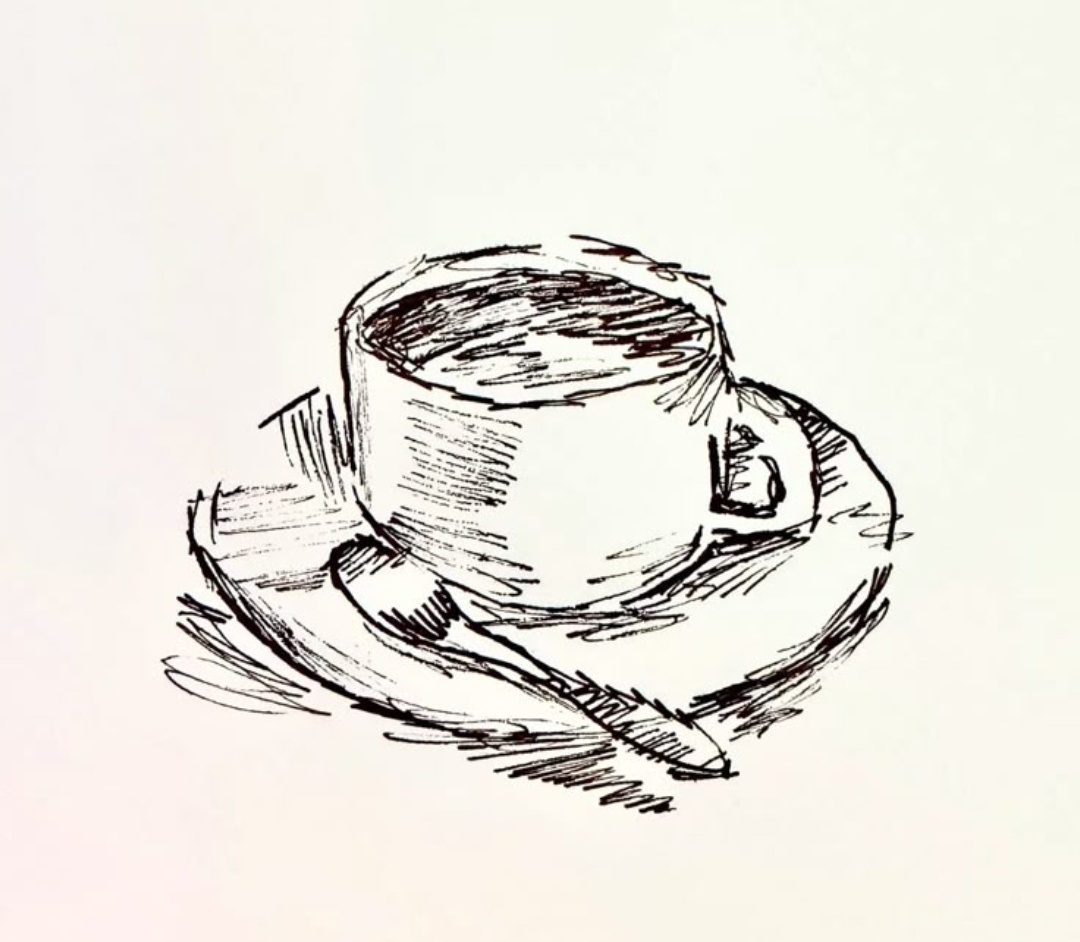 Taza media vacia
